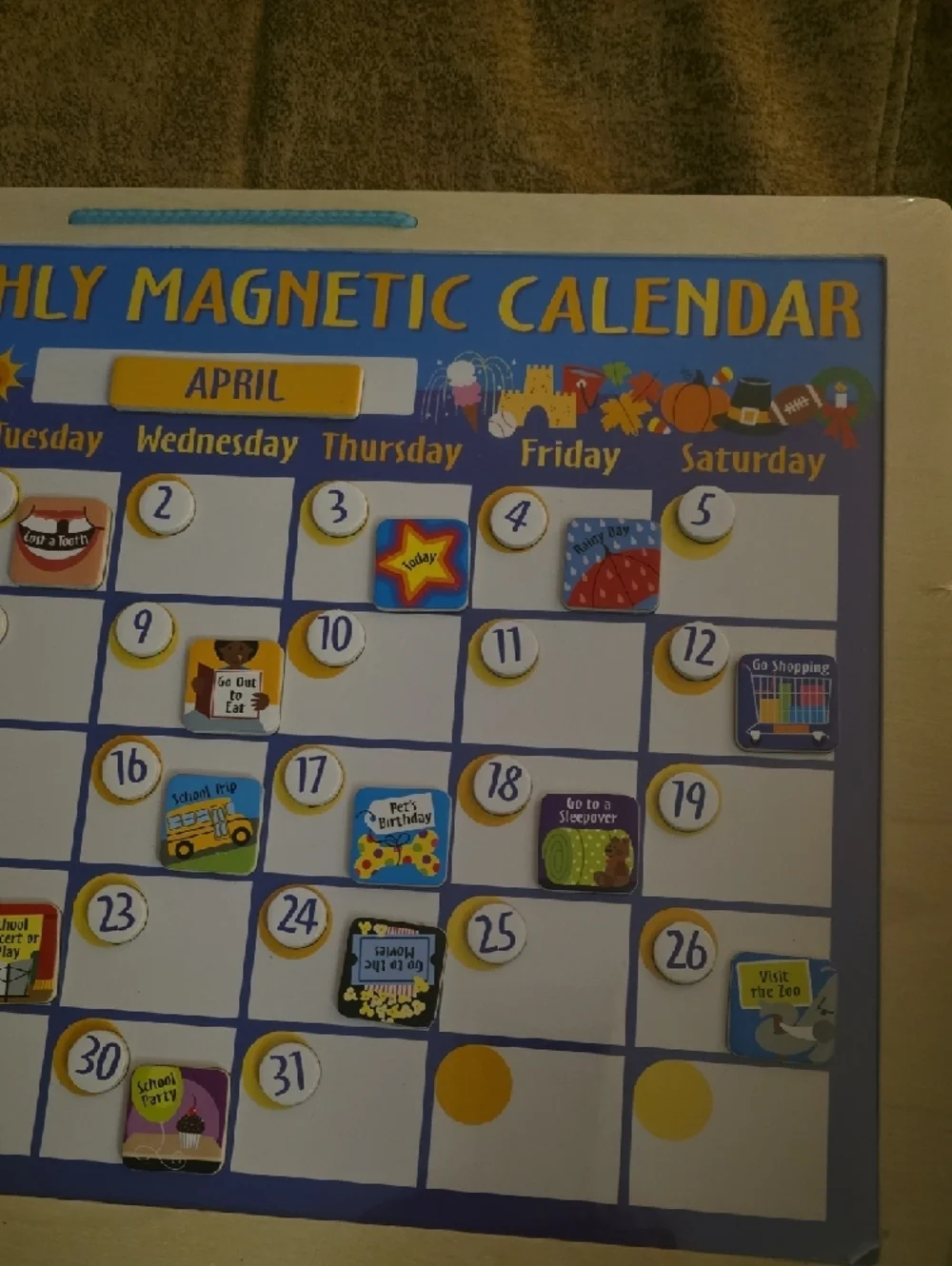 Melissa & Doug Magnetic Monthly Calendar 112 Magnets